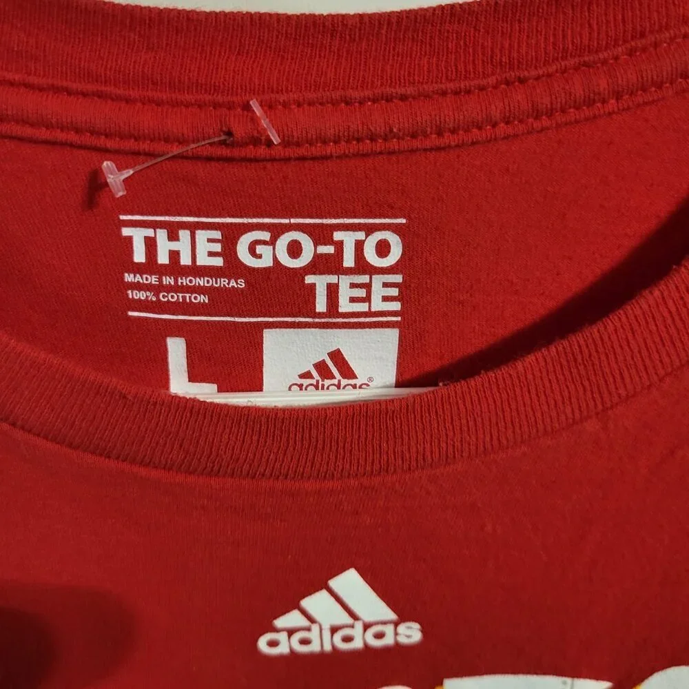 NWOT MENS ADIDAS BASKETBALL HOUSTON ROCKETS T-SHIRT SZ L